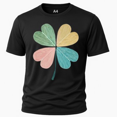 Chic Pretty Retro Lucky St.Patrick’S Day Four Leaf Clover Performance Shirt