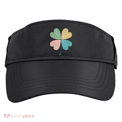Chic Pretty Retro Lucky St.Patrick’S Day Four Leaf Clover Adult Drive Performance Visor