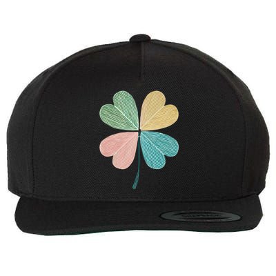 Chic Pretty Retro Lucky St.Patrick’S Day Four Leaf Clover Wool Snapback Cap