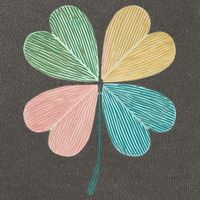 Chic Pretty Retro Lucky St.Patrick’S Day Four Leaf Clover Cotton Canvas Backpack