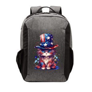 Cute Patriotic Red White And Blue Kitten Cat Vector Backpack