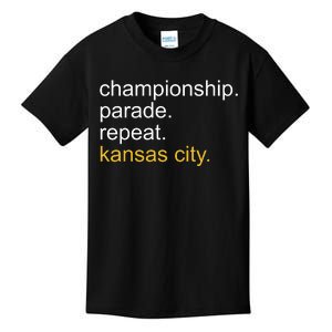 Championship Parade Repeat Kansas City Kids T-Shirt