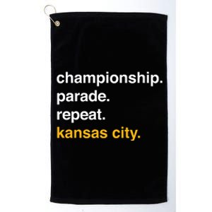 Championship Parade Repeat Kansas City Platinum Collection Golf Towel