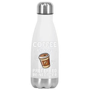 Coffee Preferred Reinforcer Aba Behavior Analyst Therapist Stainless Steel Insulated Water Bottle