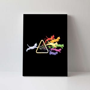 Cat Prism Rainbow Light Funny Physics Science Spectral Cat Canvas