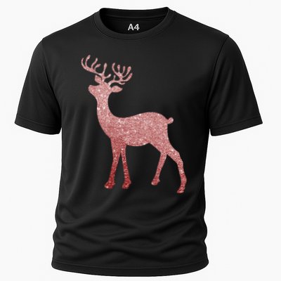 Cute Pink Reindeer Winter Holiday Gift Performance Shirt