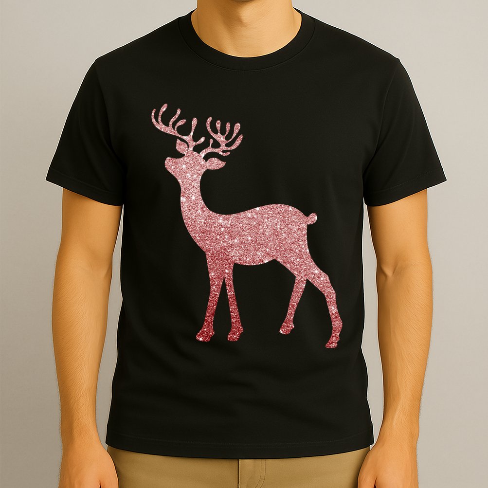 Cute Pink Reindeer Winter Holiday Gift T-Shirt