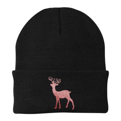 Cute Pink Reindeer Winter Holiday Gift Beanie