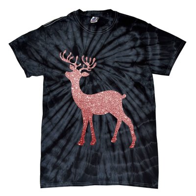 Cute Pink Reindeer Winter Holiday Gift Tie-Dye T-Shirt