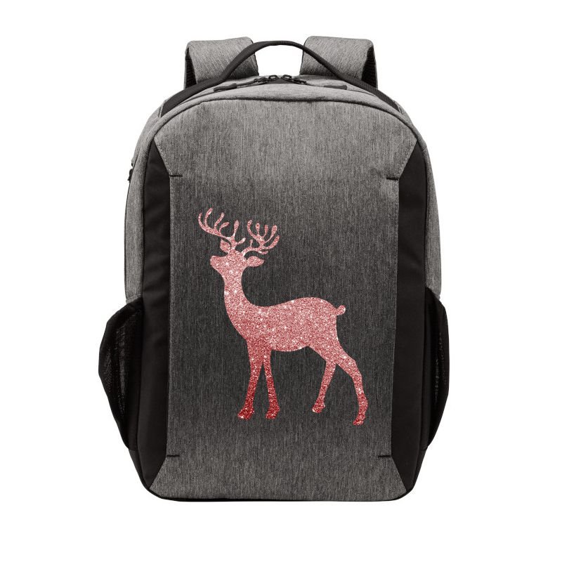 Cute Pink Reindeer Winter Holiday Gift Vector Backpack