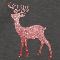 Cute Pink Reindeer Winter Holiday Gift Vector Backpack