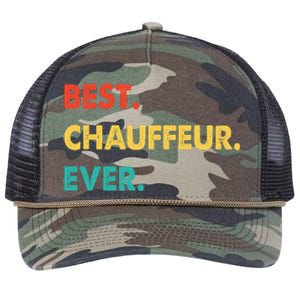 Chauffeur Profession Retro Best Chauffeur Ever Retro Rope Trucker Hat Cap