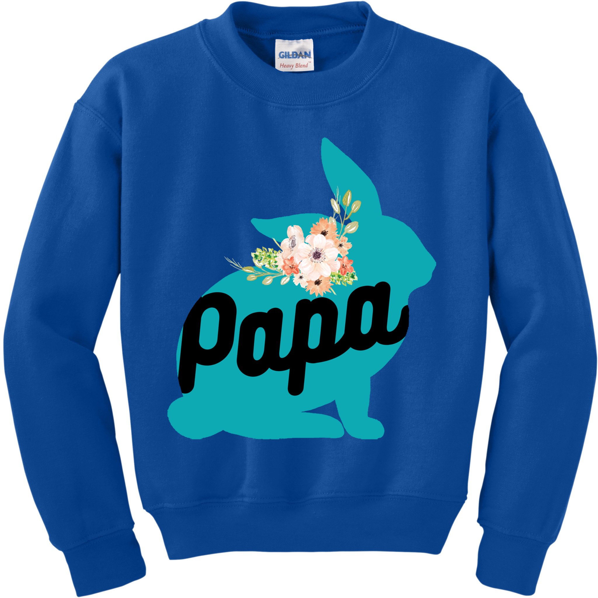 Cute Papa Rabbit Bunny Cool Gift Designs For Pregnancy Gift Meaningful Gift Kids Sweatshirt