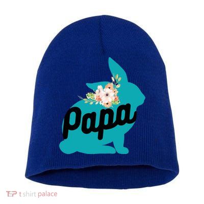 Cute Papa Rabbit Bunny Cool Gift Designs For Pregnancy Gift Meaningful Gift Short Acrylic Beanie