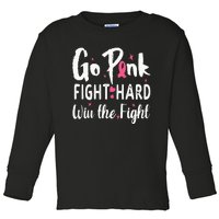 cute pink ribbon breast cancer awareness Toddler Long Sleeve Shirt