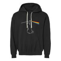 Cat Prism Rainbow Light Funny Physics Science Spectral Cat Garment-Dyed Fleece Hoodie