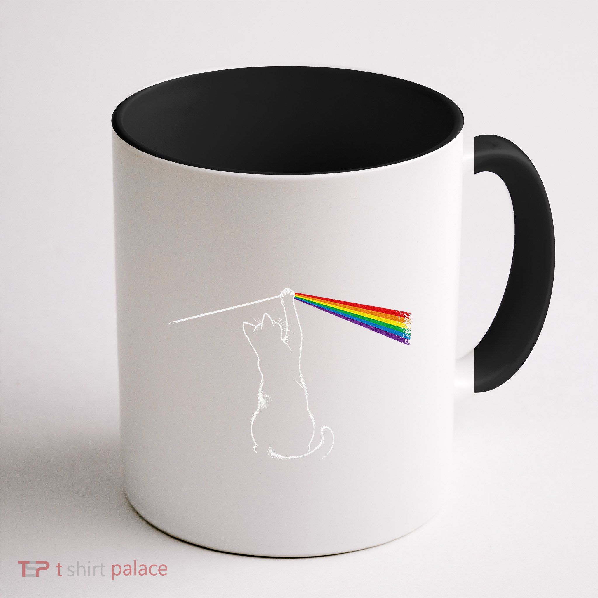 Cat Prism Rainbow Light Funny Physics Science Spectral Cat Mug