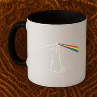 Cat Prism Rainbow Light Funny Physics Science Spectral Cat Mug