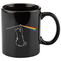 Cat Prism Rainbow Light Funny Physics Science Spectral Cat 11oz C Handle Ceramic Mug