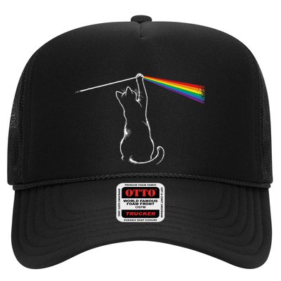 Cat Prism Rainbow Light Funny Physics Science Spectral Cat Trucker Hat