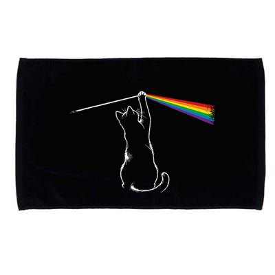 Cat Prism Rainbow Light Funny Physics Science Spectral Cat Microfiber Hand Towel