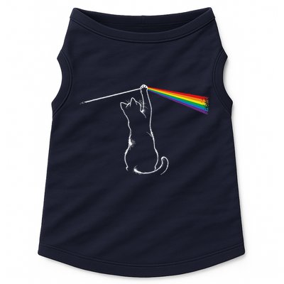 Cat Prism Rainbow Light Funny Physics Science Spectral Cat Doggie Tank