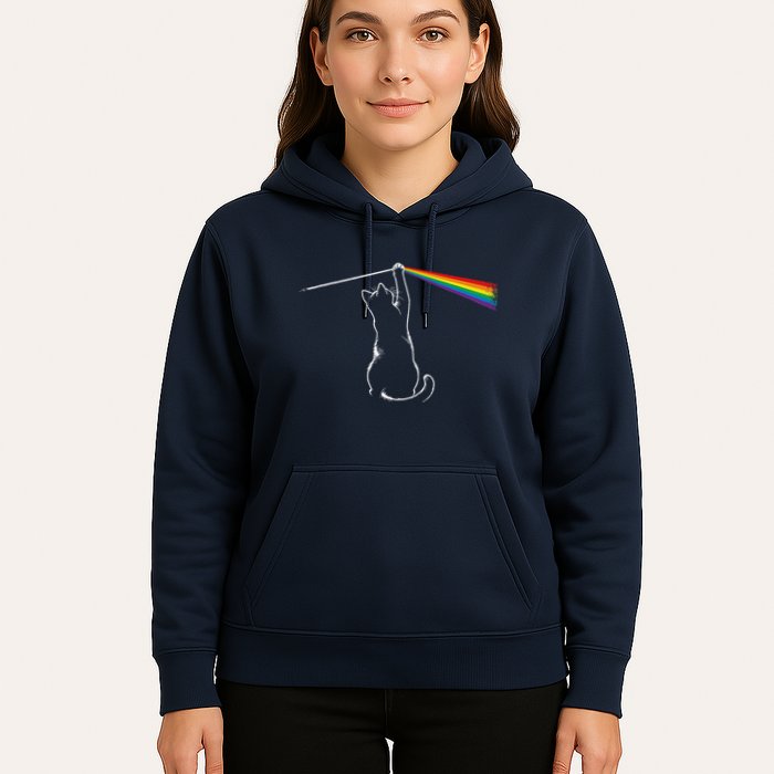 Cat Prism Rainbow Light Funny Physics Science Spectral Cat Hoodie