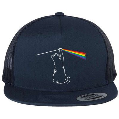 Cat Prism Rainbow Light Funny Physics Science Spectral Cat Flatbill Hat