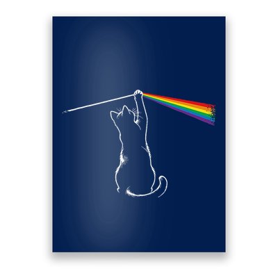 Cat Prism Rainbow Light Funny Physics Science Spectral Cat Poster