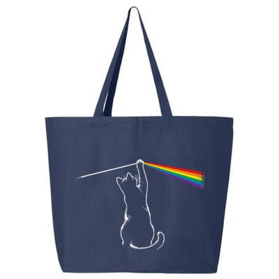Cat Prism Rainbow Light Funny Physics Science Spectral Cat 25L Jumbo Tote