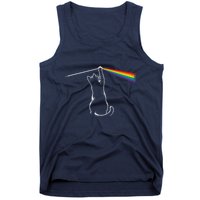 Cat Prism Rainbow Light Funny Physics Science Spectral Cat Tank Top