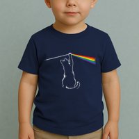 Cat Prism Rainbow Light Funny Physics Science Spectral Cat Toddler T-Shirt