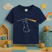 Cat Prism Rainbow Light Funny Physics Science Spectral Cat Toddler T-Shirt
