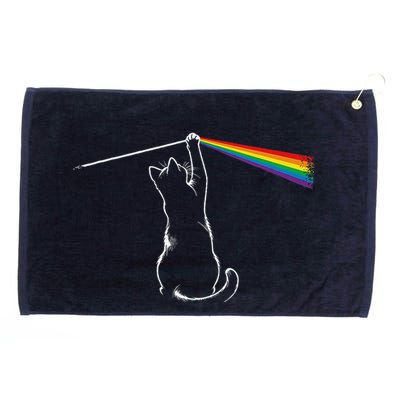 Cat Prism Rainbow Light Funny Physics Science Spectral Cat Grommeted Golf Towel
