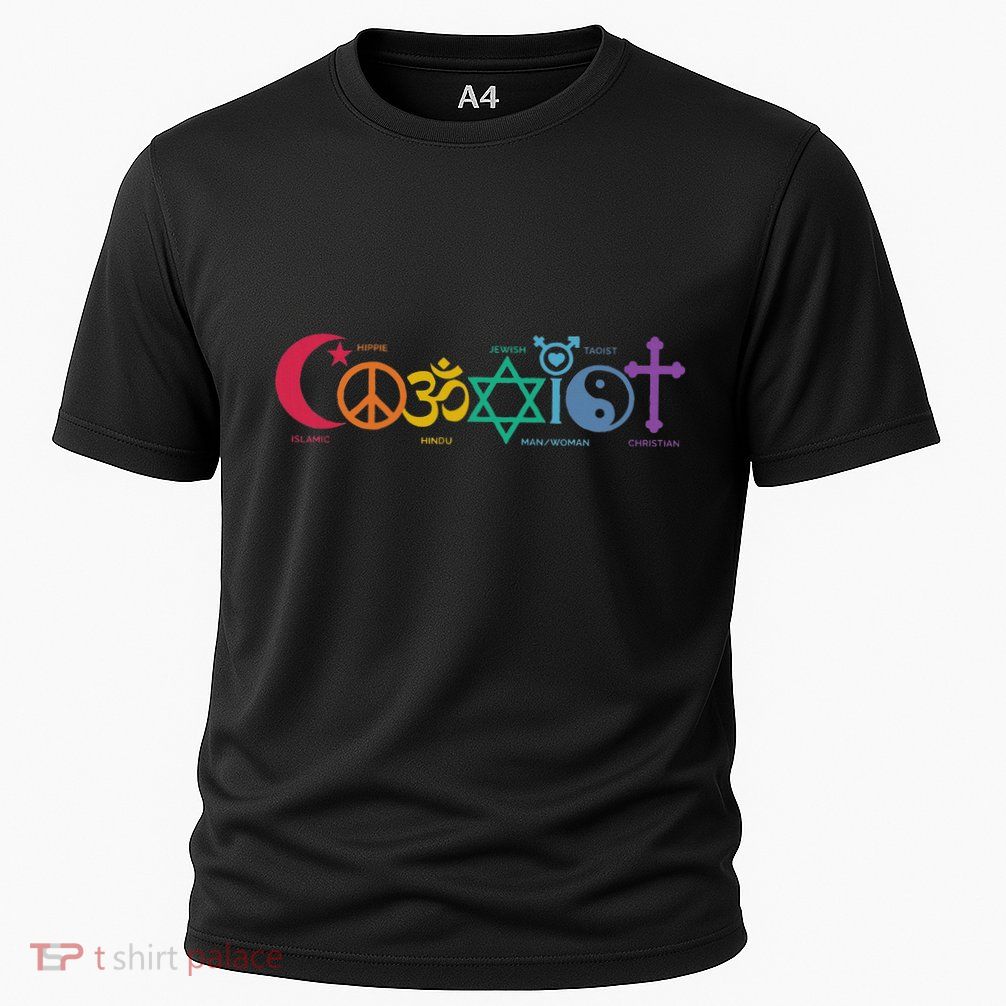 Coexist Peace Religion Equality Rights Humanity Spirituality Cooling Performance Crew T-Shirt