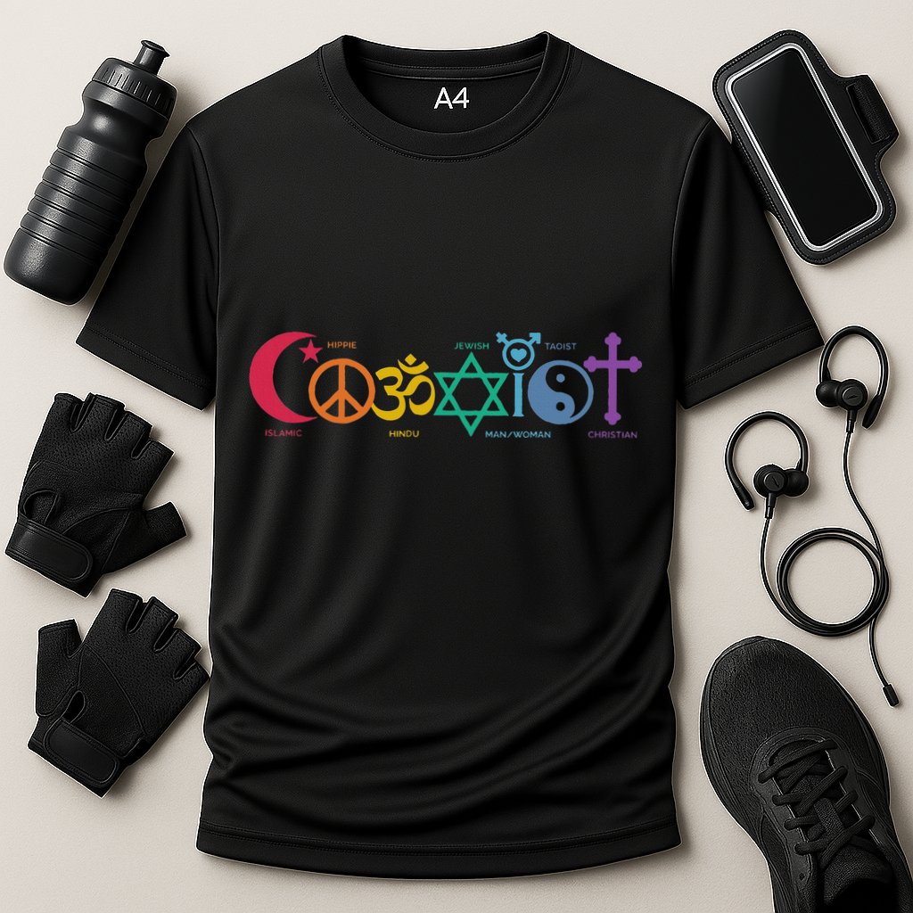 Coexist Peace Religion Equality Rights Humanity Spirituality Cooling Performance Crew T-Shirt