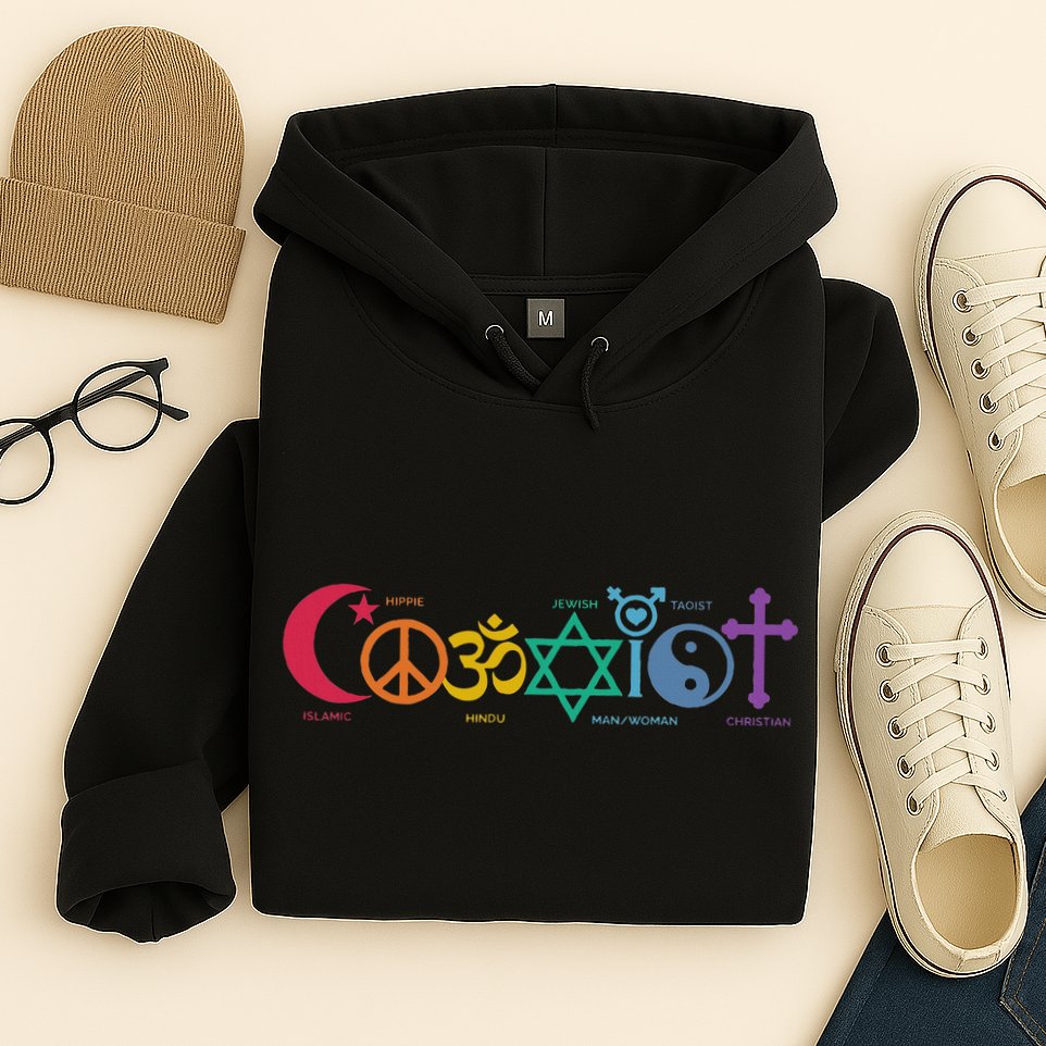 Coexist Peace Religion Equality Rights Humanity Spirituality Hoodie