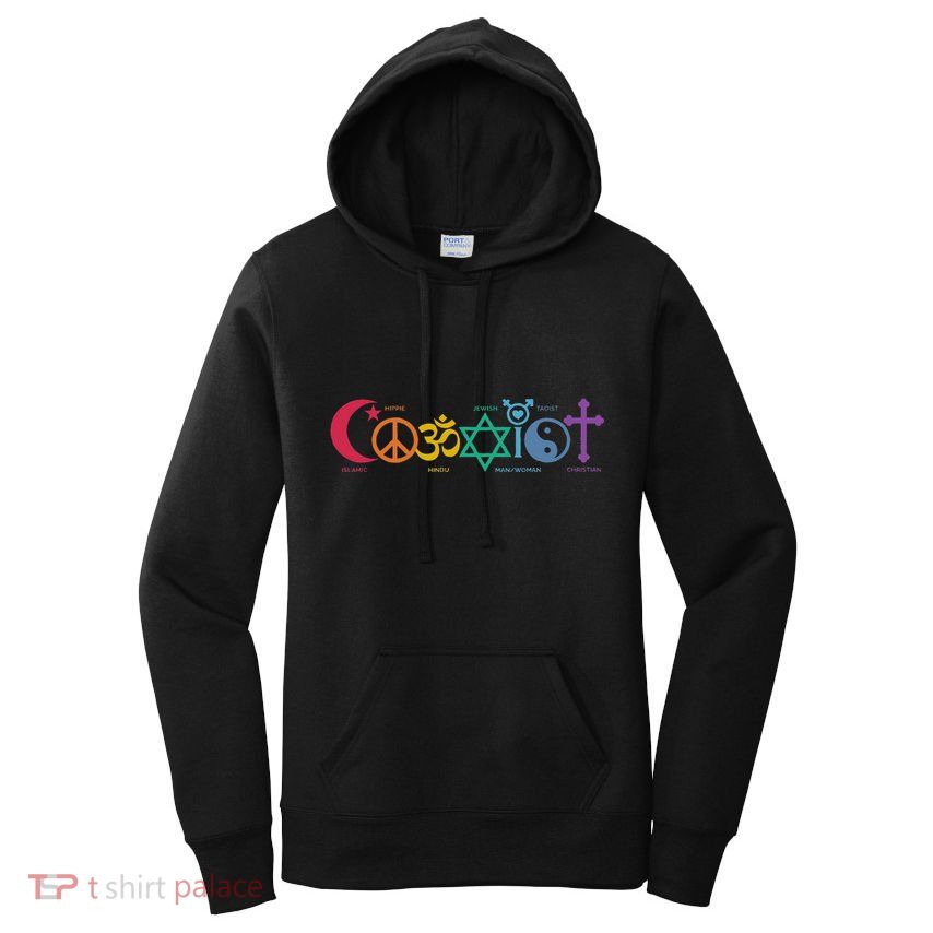 Coexist Peace Religion Equality Rights Humanity Spirituality Women's Pullover Hoodie