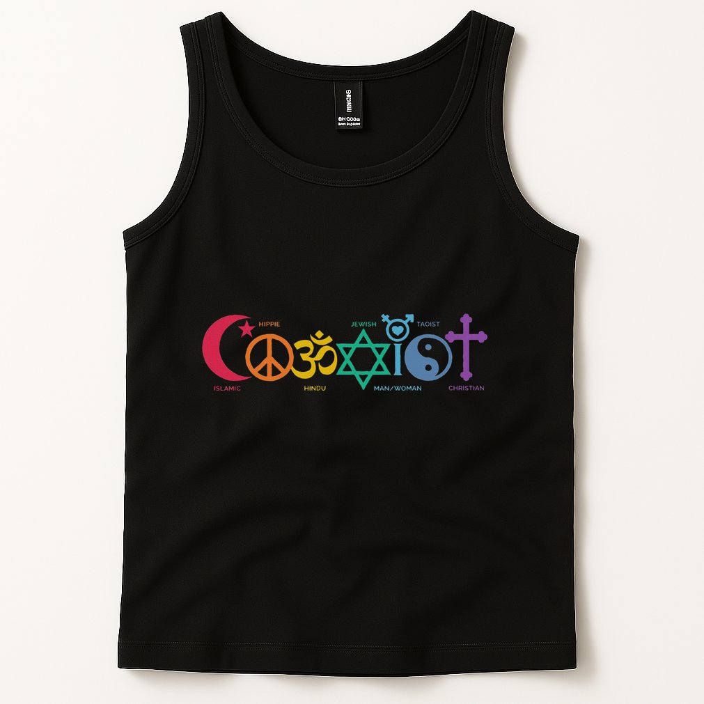 Coexist Peace Religion Equality Rights Humanity Spirituality Tank Top