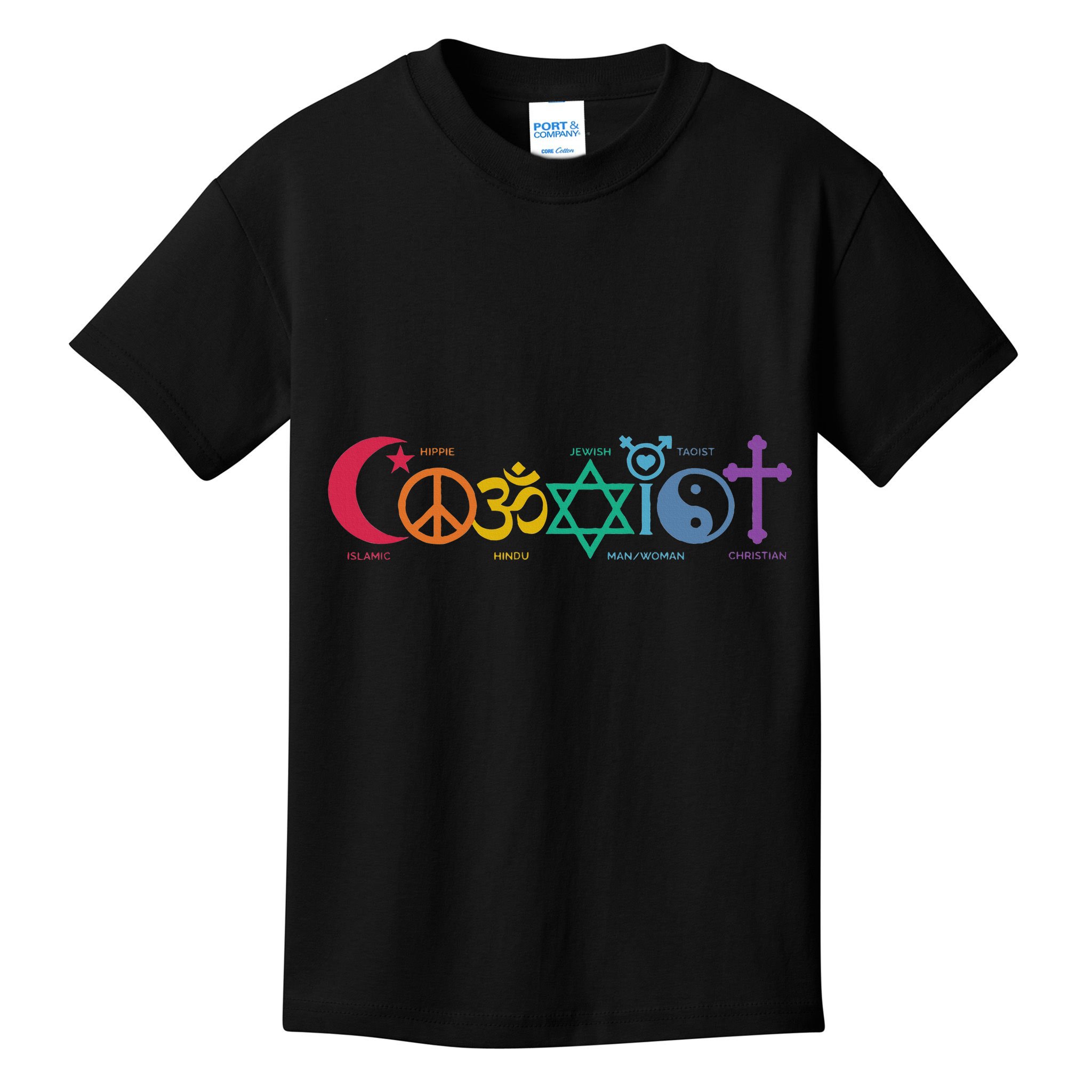 Coexist Peace Religion Equality Rights Humanity Spirituality Kids T-Shirt