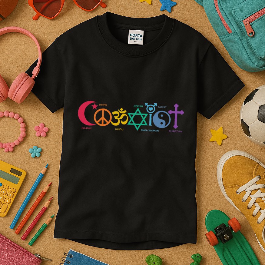 Coexist Peace Religion Equality Rights Humanity Spirituality Kids T-Shirt