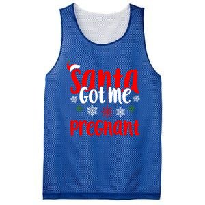 Christmas Pregnancy Santa Got Me Pregnant Gift Mesh Reversible Basketball Jersey Tank