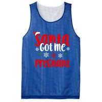 Christmas Pregnancy Santa Got Me Pregnant Gift Mesh Reversible Basketball Jersey Tank