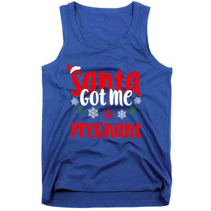 Christmas Pregnancy Santa Got Me Pregnant Gift Tank Top