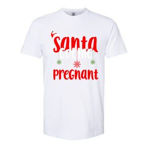 Christmas Pregnancy Santa Got Me Pregnant Gift Softstyle CVC T-Shirt