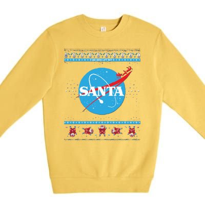 Cool Pixle S.A.N.T.A Take Off Holiday Christmas Sweater Premium Crewneck Sweatshirt