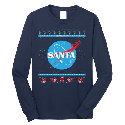 Cool Pixle S.A.N.T.A Take Off Holiday Christmas Sweater Long Sleeve Shirt