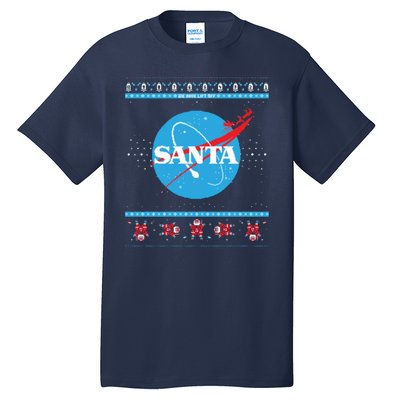 Cool Pixle S.A.N.T.A Take Off Holiday Christmas Sweater Tall T-Shirt