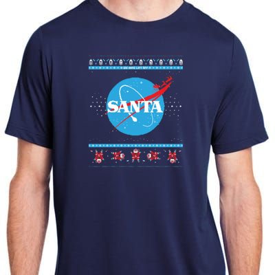 Cool Pixle S.A.N.T.A Take Off Holiday Christmas Sweater Adult ChromaSoft Performance T-Shirt