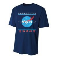 Cool Pixle S.A.N.T.A Take Off Holiday Christmas Sweater Performance Sprint T-Shirt